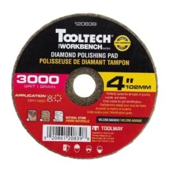 Tooltech Workbench 4-in Fine Diamond 3000-Grit Polishing Pad (10-Piece)