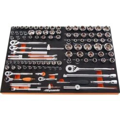 Dynamic Tools 108-Piece 1/4-in, 3/8-in & 1/2-in Drive Socket & Attachment Set -Tool Nomic Sales 332016310 MainImage 001 l