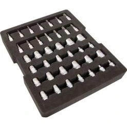 Dynamic Tools 3/8-in Drive 40-Piece Chrome Socket Set With Foam Tool Organizer