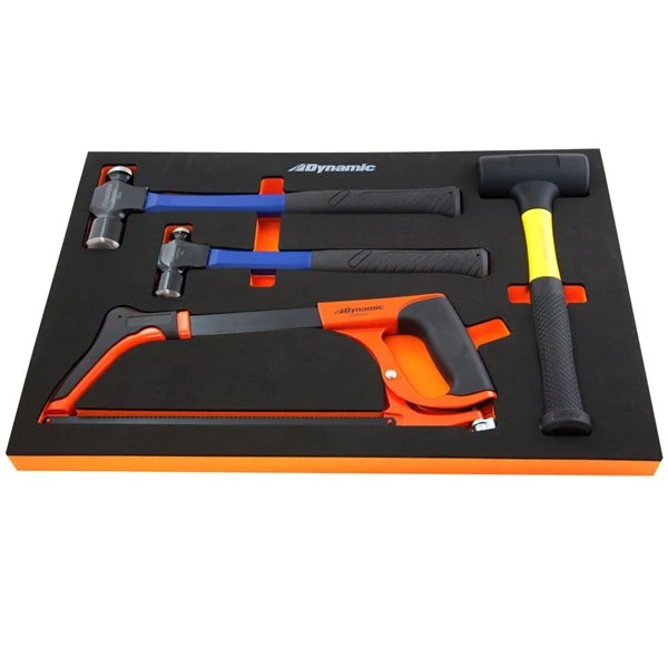 Dynamic Tools 5-Piece Hammer & Hacksaw Set With Foam Tool Organizer 4 Dynamic Tools 5-Piece Hammer & Hacksaw Set With Foam Tool Organizer - Image 2
