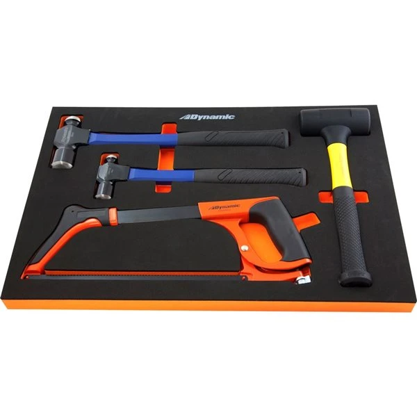 Dynamic Tools 5-Piece Hammer & Hacksaw Set With Foam Tool Organizer 3 Dynamic Tools 5-Piece Hammer & Hacksaw Set With Foam Tool Organizer