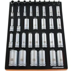 Dynamic Tools 40-Piece SAE Deep Socket Set With Foam Tool Organizer
