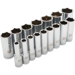 Dynamic Tools 16-piece SAE 1/2-in Drive 6-point Deep Socket Set