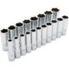 Dynamic Tools 19-piece Metric 1/2-in Drive 6-point Deep Socket Set