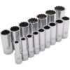 Dynamic Tools 16-piece SAE 1/2-in Drive 12-point Deep Socket Set