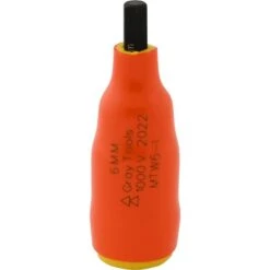 Gray Tools 6mm X 3/8-in Drive Standard Length Hex Head, Insulated Socket