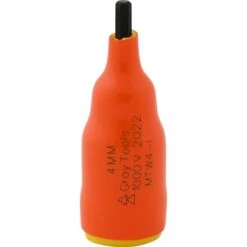 Gray Tools 4mm X 3/8-in Drive Standard Length Hex Head, Insulated Socket
