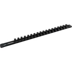 Dynamic Tools 3/8-in Black Drive Aluminum Socket Rail