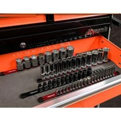 Dynamic Tools 1/2-in Black/Red Drive Aluminum Socket Rail