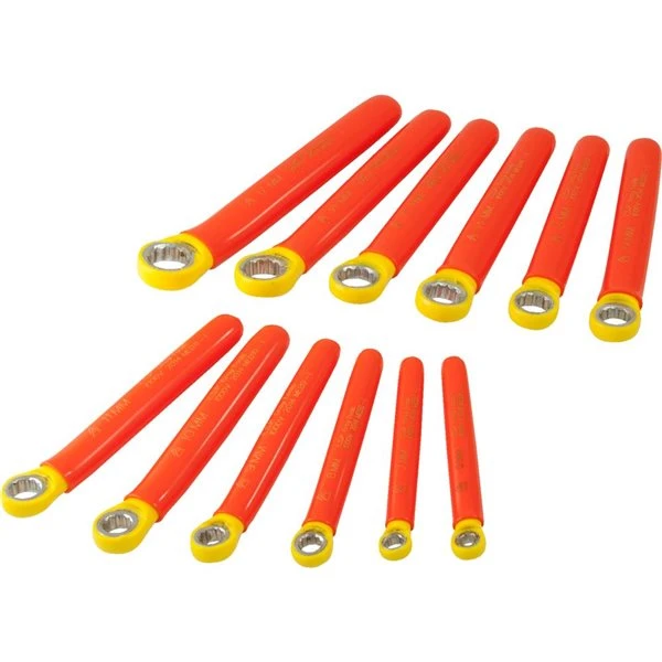 Gray Tools 12-Piece Insulated Metric Standard Box End Wrench Set 5 Gray Tools 12-Piece Insulated Metric Standard Box End Wrench Set - Image 3