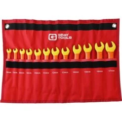 Gray Tools 12-Piece Insulated Metric Standard Open End Wrench Set