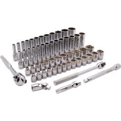 Dynamic Tools 57-piece SAE And Metric Combination 3/8-in Drive 12-point Shallow/Deep Socket Set -Tool Nomic Sales 332017262 MainImage 001 l