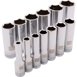 Dynamic Tools 13-piece SAE 3/8-in Drive 6-point Deep Socket Set