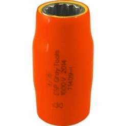 Gray Tools Socket 9/16-in X 1/2-in Drive, Standard Length Socket, 1000V Insulated