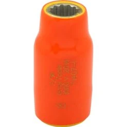 Gray Tools Socket 7/16 X 1/2-in Drive, Standard Length Socket, 1000V Insulated
