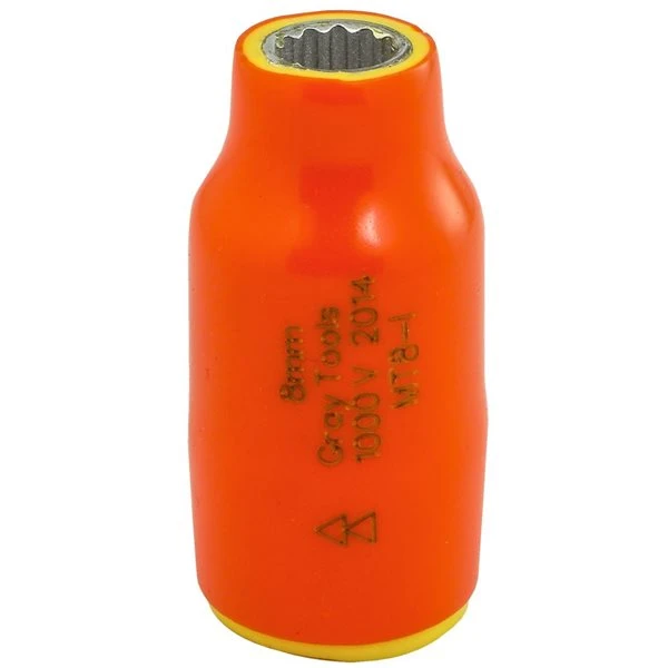 Gray Tools 8-mm X 3/8-in Drive Insulated Standard Length Socket 4 Gray Tools 8-mm X 3/8-in Drive Insulated Standard Length Socket - Image 2