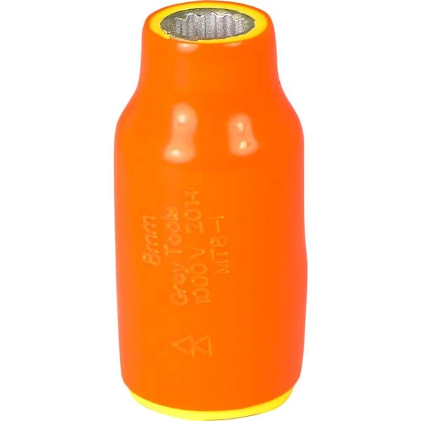 Gray Tools 8-mm X 3/8-in Drive Insulated Standard Length Socket 6 Gray Tools 8-mm X 3/8-in Drive Insulated Standard Length Socket - Image 4