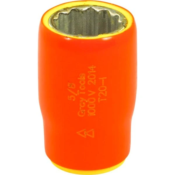Gray Tools 5/8-in X 3/8-in Drive Insulated Standard Length Socket 3 Gray Tools 5/8-in X 3/8-in Drive Insulated Standard Length Socket