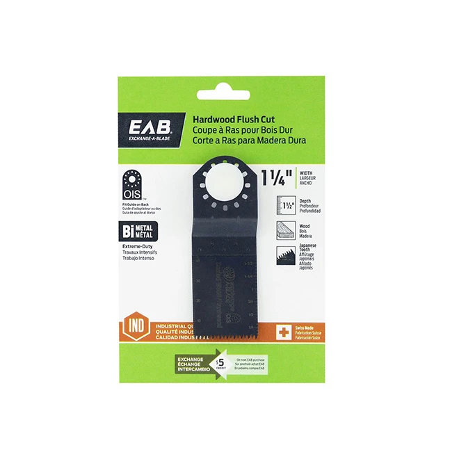 EXCHANGE-A-BLADE EAB Industrial 1 1/4-in Flush Cut Blade For Oscillating Tool - 1 1/2-in Cutting Depth - Heavy-Duty - Bi-Metal 3 EXCHANGE-A-BLADE EAB Industrial 1 1/4-in Flush Cut Blade For Oscillating Tool - 1 1/2-in Cutting Depth - Heavy-Duty - Bi-Metal
