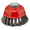 EXCHANGE-A-BLADE EAB Stay Sharp Knotted Wire Brush Cup - 3-in Dia - 5/8-11-in Threaded Arbour - Carbon Steel
