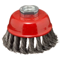 EXCHANGE-A-BLADE EAB Stay Sharp Knotted Wire Brush Cup - 3-in Dia - 5/8-11-in Threaded Arbour - Carbon Steel