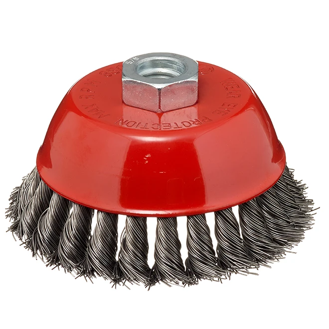 EXCHANGE-A-BLADE EAB Threaded Arbor Cup Brush - Carbon Steel - Knotted Wire - 1 Per Pack - 4-in Dia 3 EXCHANGE-A-BLADE EAB Threaded Arbor Cup Brush - Carbon Steel - Knotted Wire - 1 Per Pack - 4-in Dia