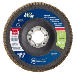 Exchange-A-Blade Sanding Flap Disc - 5-in Diameter - Abrasive Flap - 60 Grit - Angle Grinder