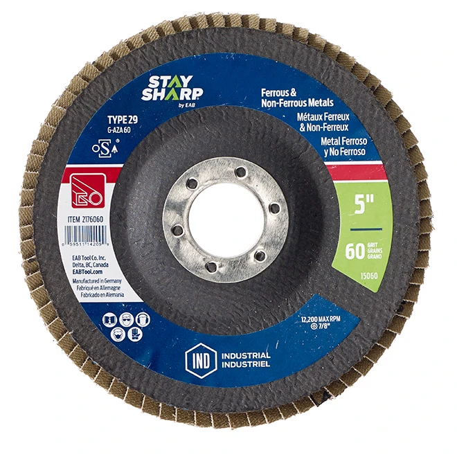 Exchange-A-Blade Sanding Flap Disc - 5-in Diameter - Abrasive Flap - 60 Grit - Angle Grinder 3 Exchange-A-Blade Sanding Flap Disc - 5-in Diameter - Abrasive Flap - 60 Grit - Angle Grinder