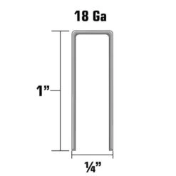 Staples - 1/4" X 1" - 18 Gauge - Galvanized Steel - 1000/pack