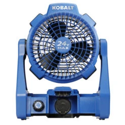Kobalt 24-V Max Cordless Jobsite Fan - 600-CFM - Blue - Bare Tool Without Battery -Tool Nomic Sales 45595009 L