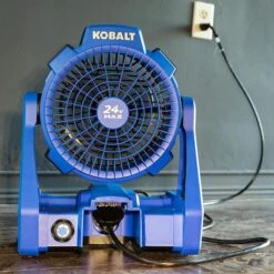 Kobalt 24-V Max Cordless Jobsite Fan - 600-CFM - Blue - Bare Tool Without Battery -Tool Nomic Sales 45595009e L