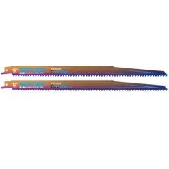 Spyder Universal Mach-Blue 2-Pack 12-in - 6 TPI Wood/Metal Cutting Reciprocating Saw Blades