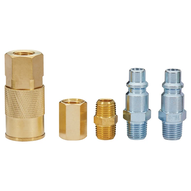 Air Compressor Connector Kit - 3/8" - 5-Piece 3 Air Compressor Connector Kit - 3/8" - 5-Piece