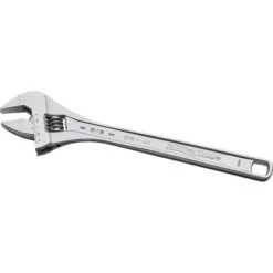 Channellock Adjustable Wrench - Chrome Vanadium - 4-Thread Knurl - 18-in L