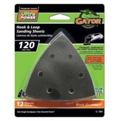 Rust-Oleum Gator 120-Grit 6-Hole Detail Sanding Sheets - 12-Pack