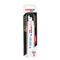 Lenox Reciprocating Saw Blades - Bi-Metal - 14 TPI - 6-in X 1-in - Lazer Thick Metal - Arc Curved - 5 Per Pack